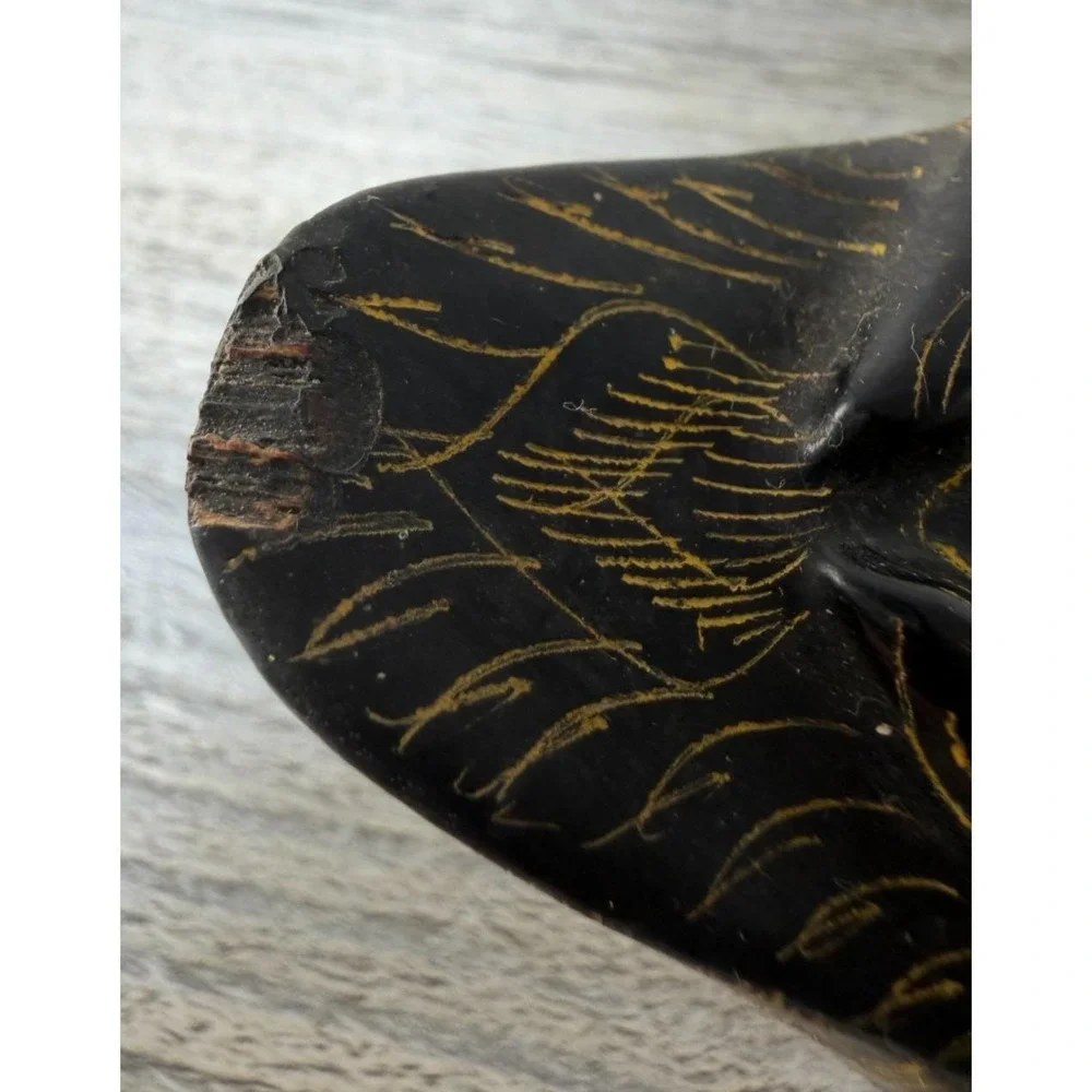Vtg Duck Etched Lacquerware Trinket Box Container Hand Painted Thailand 5